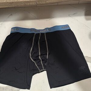 Duluth Trading Co Black Boxer Briefs with Blue Waistband